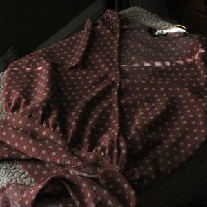 Vintage Wrap Up Rusty Rose Blouse